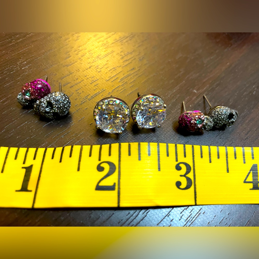 Lot of 3 (THREE) Pairs of Betsey Johnson Earring Studs